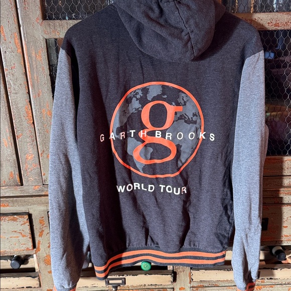 Garth Brooks Men's Black and Gray Zip-Up Sweater - Picture 4 of 4